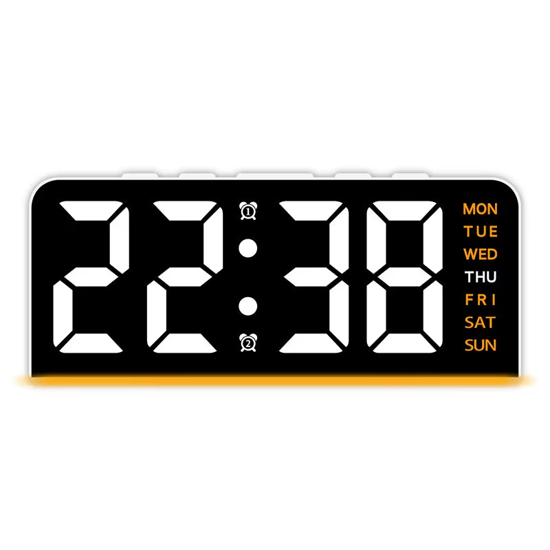 New Digital LED Alarm Clock Desktop Table Clock Night Light with Time Temperature Display Backlight Snooze Clock Modern Decor