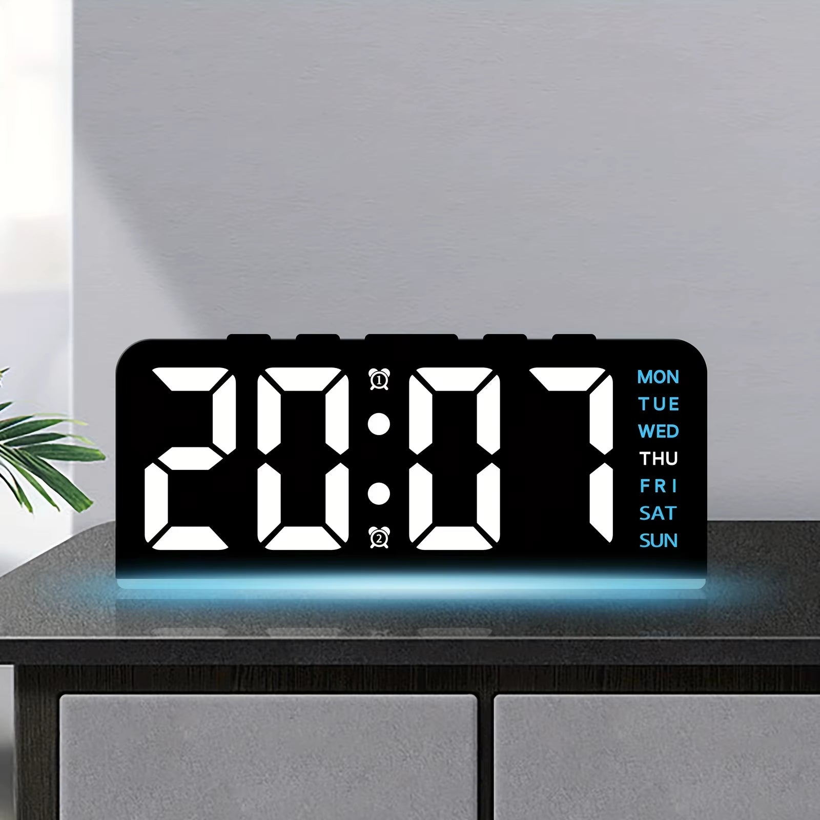 New Digital LED Alarm Clock Desktop Table Clock Night Light with Time Temperature Display Backlight Snooze Clock Modern Decor