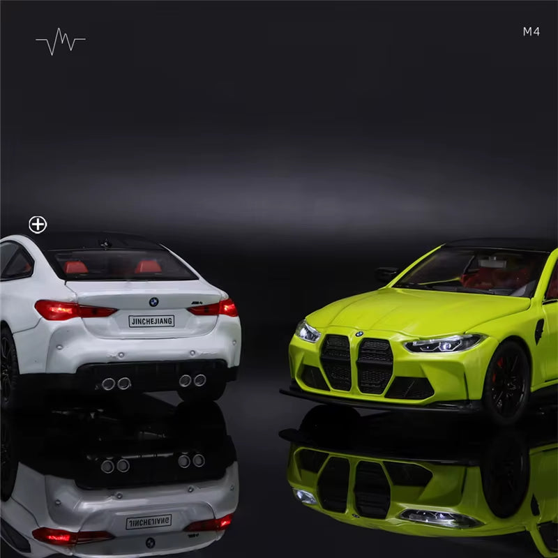 1:24 M4 G82 Coupe Alloy Sports Car Model Diecasts Metal Vehicles Car Model Simulation Sound Light Collection Chlidrens Toys Gift