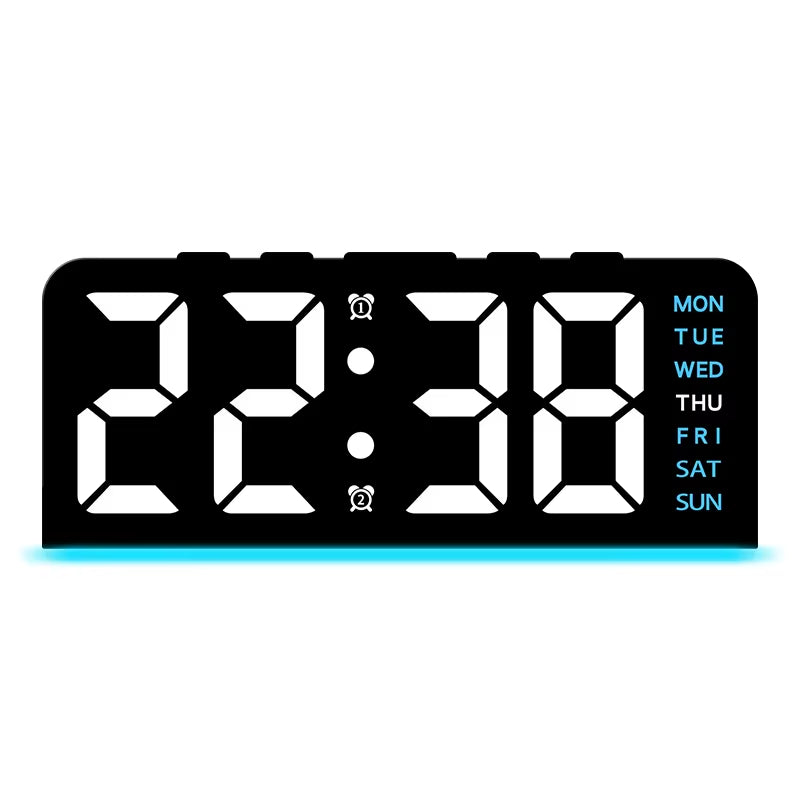 New Digital LED Alarm Clock Desktop Table Clock Night Light with Time Temperature Display Backlight Snooze Clock Modern Decor